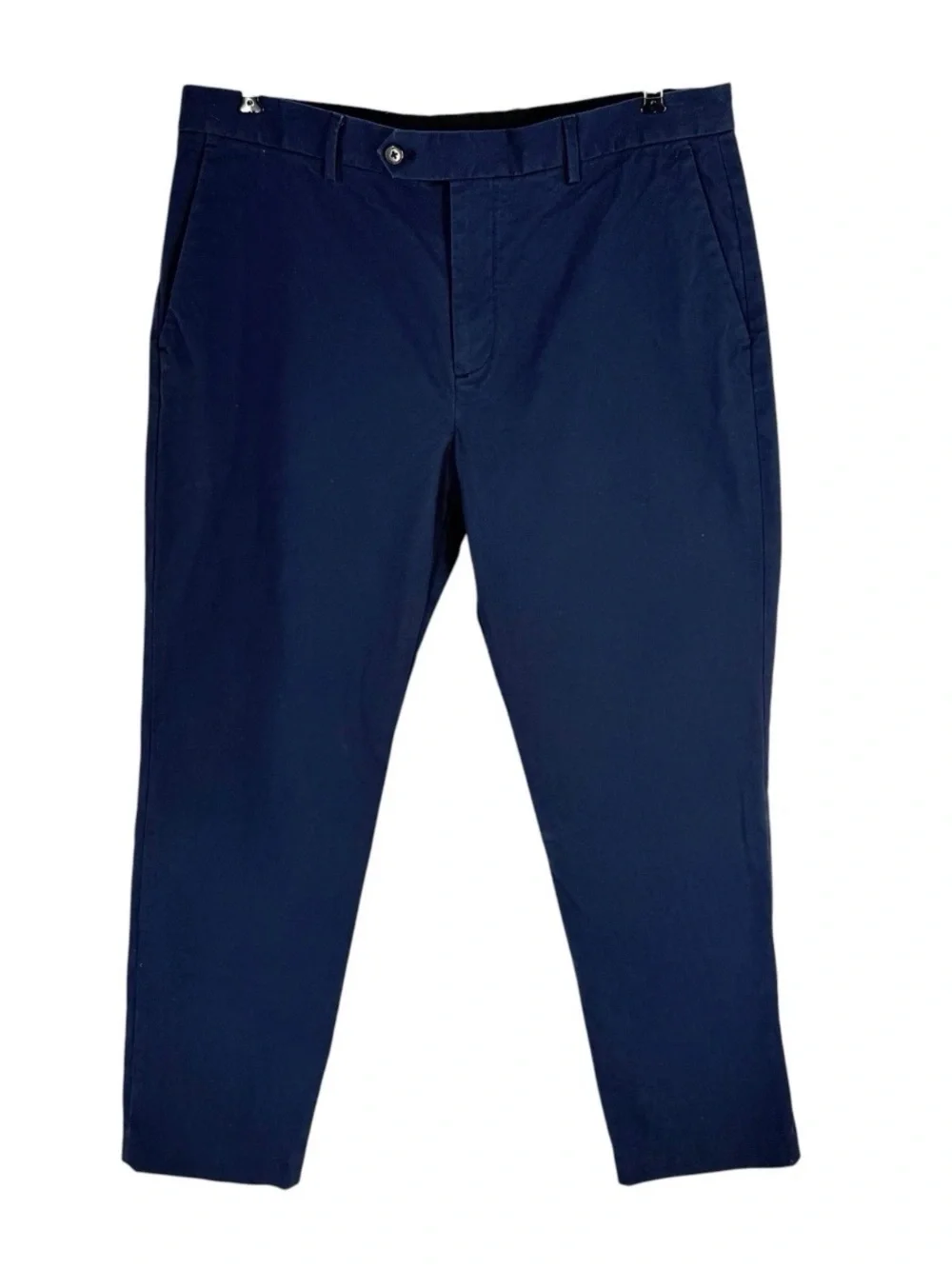 J Crew Bowery Dress Pants Mens Size 34x30 Navy Blue Stretch Cotton Chino